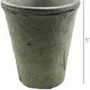 HomArt Rustic Terra Cotta Rose Pot, Small, Moss Grey, 1-Count