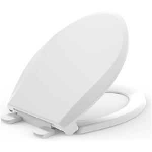 K-4636-RL-0 Elongated Toilet Seat Replacement for KOHLER 4636-RL-0 Elongated Bowl Toilet Seat Slow-Close, Soft Close toilet Seat and Lid, White