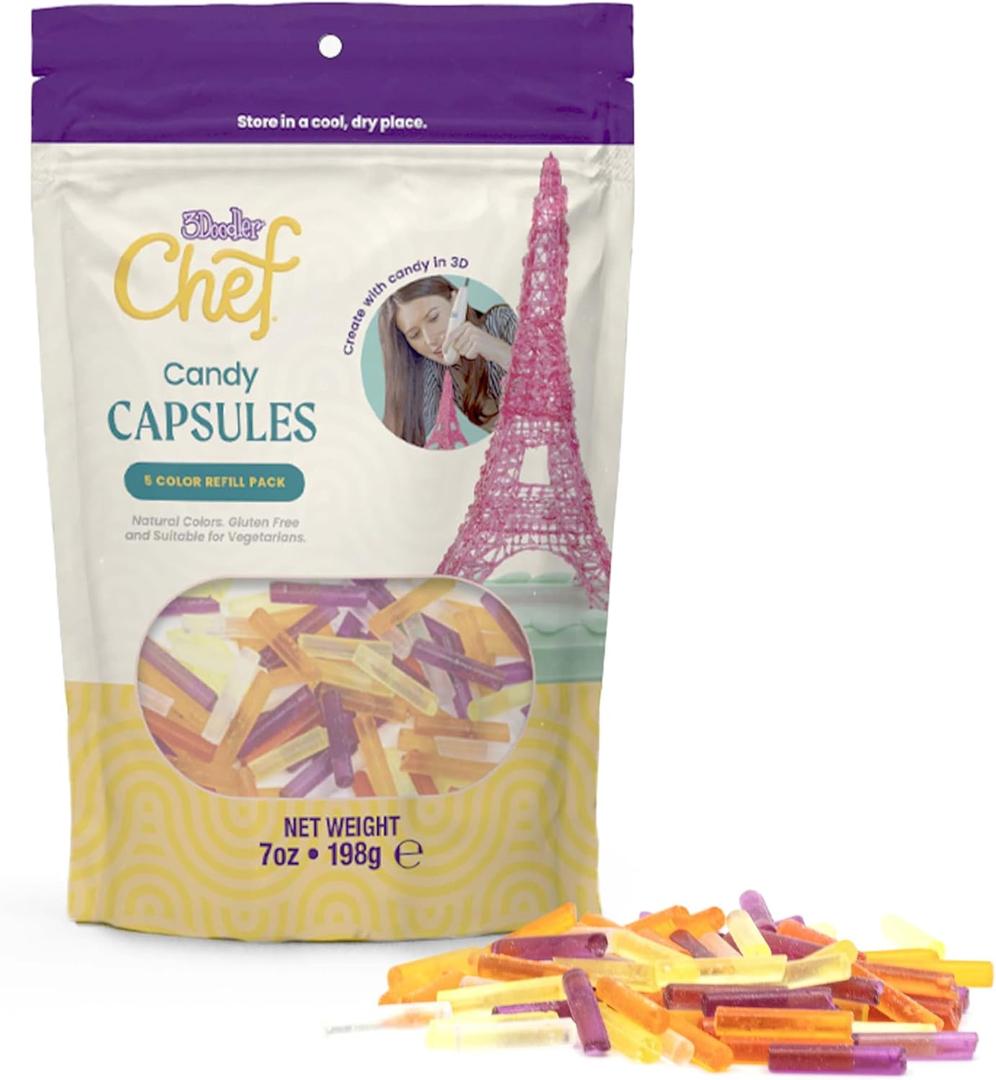 3Doodler Chef Candy Refill Bag - 7 Ounces of Candy in 5 Colors