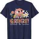 Neurodiversity Celebrate The Spectrum Brain Autism Awareness T-Shirt 3XL