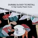 Funny Mushroom Butt Shower Curtain, Fun Cute Sexy Butt 70S 80S Fabric Shower Curtains for Bathroom Hippie Psychedelic Aesthetic Colorful Unique Cool Cloth Black Shower Curtain with 12 Hooks 47X64IN