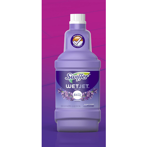 Swiffer WetJet Multi-Purpose Floor Cleaner Solution with Febreze Refill, Hardwood Floor Cleaner, Lavender Scent, 1.25 Liter -42.2 Fl Oz 