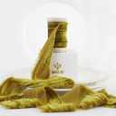 2 x MEEDEE Gold Frayed Velvet Ribbon 2 Inch Crinkle Raw Edge Silk Ribbons 2 Rolls 4 Yards Antique Gold Crushed Ribbons Gold Velvet Ribbon for Christmas Tree, Gift Wrapping, Holiday Decor