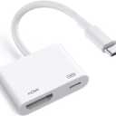 Apple USB-C to HDMI Adapter 4K@60Hz for iPhone 15 16 17 MacBook Pro Air iPad Pro, MFi Certified Type-C Digital AV HDMI 2.0 Cord Compatible with Samsung Galaxy S25, Nintendo Switch, Pixelbook, XPS