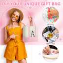 Sanwuta 6 Pcs Canvas Tote Bags Bulk with Outer Pocket Small Sublimation Blank Canvas Tote Reusable Grocery Bag for Women, DIY Craft (Pastel)