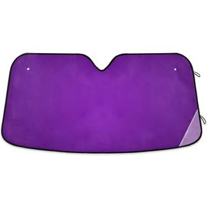 xigua Purple Solid Color Car Windshield Sun Shade Front Window Folding Auto Sunshade Anti-UV Rays Sun Visor Shade for Car Truck SUV (M)