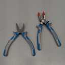SPEEDWOX 6"" 2Pcs Glass Cutting Pliers Glass Breaking Pliers Set Glass Running Pliers and Breaker Grozer Pliers Glass Cutting Kit Glass Cutter for Bottles Stained Glass Supplies Glass Breaker, Blue