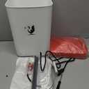 Heated Chicken Waterer, 3.2 Gallon Chickens Poultry Waterer with Nipples, Height Adjustable & Detachable Stand, All-Season Chicken Coop Waterers, Chicken Water Heater (12L, Red Cover)