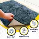 Muddy Mat | Super Absorbent Door Mat Indoor, Microfiber Quick Dry Chenille Entryway Rug, Non-Slip Front Door Mat, Indoor Mats for Entryway, Machine Washable Pet Rug, Atlantic Blue 24"x36"