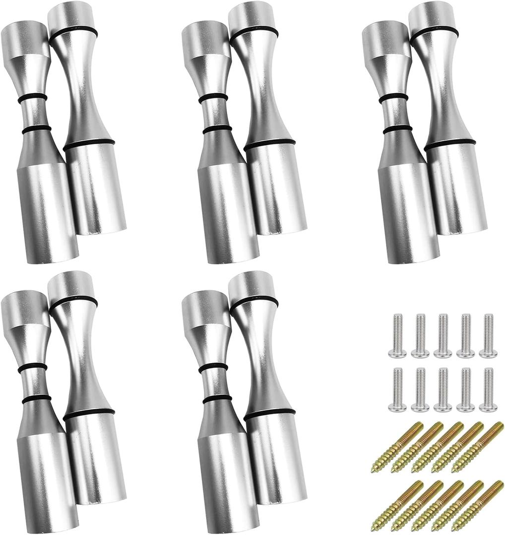 Wine Bottle Wall Pegs 5 Bottle Matte Silver Single Vino Pin for Drywall or Wood Surfaces