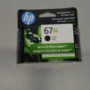 HP 67XL Black High-yield Ink Cartridge | Works with HP DeskJet 1255, 2700, 4100 Series, HP ENVY 6000, 6400 Series | Eligible for Instant Ink | One Size | 3YM57AN