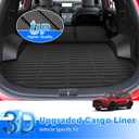 Santa Fe Cargo mat - Trunk Mat for Hyundai Santa Fe 5 Seats 2021-2023(Fit for All Models), All Weather Trunk Mat for Santa Fe Accessories, Heavy Duty Rubber Mats, Car Accessories