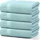 100% Cotton Bath Towels for Bathroom,Highly Absorbent Bath Towels Set Quick Dry,Luxury Soft Towels for Hotel(4 Piece,Mint)