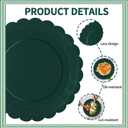 2 x 40 Pcs Green Scalloped Paper Plates 7inch Disposable Green Scalloped Dessert Plates for Graduation Birthday Baby Shower