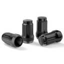 GAsupply M12x1.5 Lug Nuts Black, Closed End Acorn Tuner 6 Spline 12x1.5 Lug Nut, 1.38" 35mm Tall Conical/Cone Seat for Aftermarket Wheels, 4 Pack