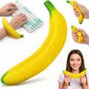 Bannana Squishy Toy, 2026 New Giant Banana Squishy Toy, 7 Inch Soft Jumbo Banana Squishy, PU Foam Banana Stress Relief Toy for Work and Daily Relaxation