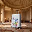 InUSA Fusion Print Luggage with Spinner Wheels | Durable Lightweight Hardside Suitcase | Travel Bag with Handle and Trolley | 28-Inch Large Checked luggage