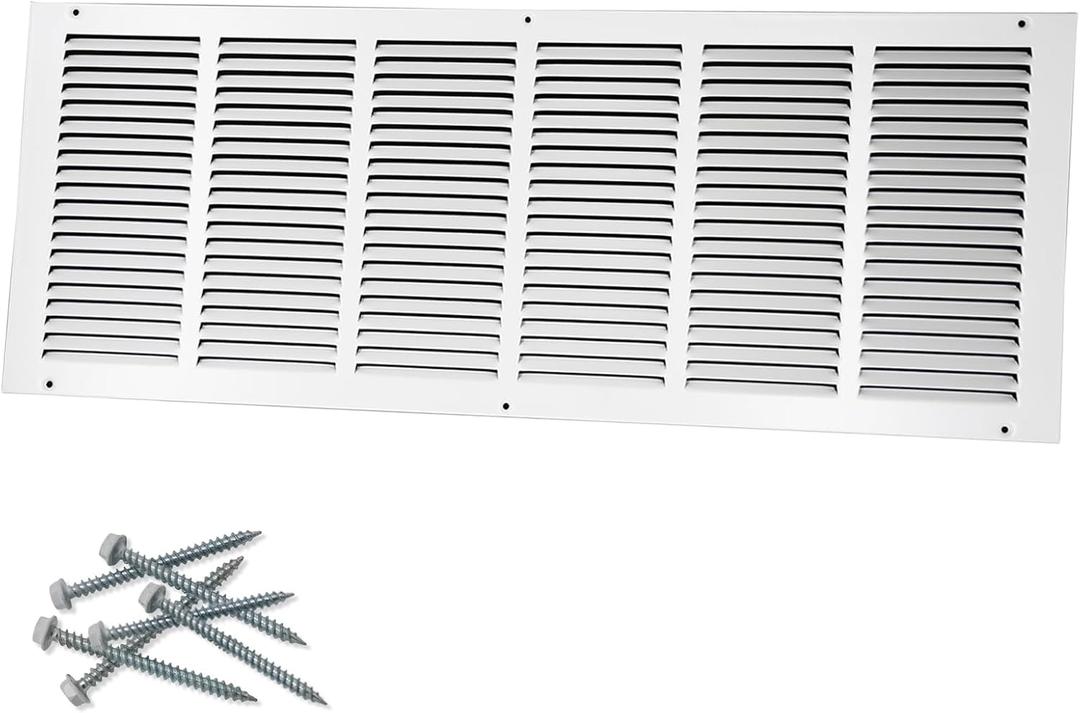 Howeall 30"W x 10"H [Duct Opening Size] Steel Return Air Grille, Air Return Vent Cover for Ceiling and Sidewall - HVAC Air Vent Covers - [Outer Dimensions: 31.75"W x 11.75"H]