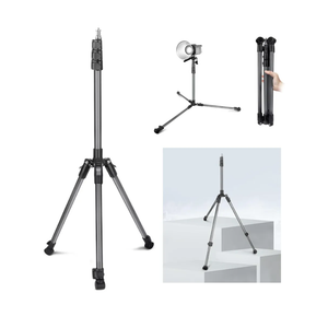 Extendable Photography Light Stand, Adjustable 6.6ft/2m Aluminum Light Tripod Stand for Travel, Reversible Portable Studio Lighting Tripod for Ring Light Camera Flash Light Strobe Light Webcam Softbox