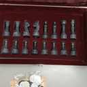 Handcrafted Premium Marble Chess Pieces Set Elegant 32-Piece Replacement for 12-15 Inch Chess Boards with Storage Box (Black and White)