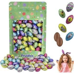 Easter Filled Bunny Bites Milk Chocolate, Happy Easter Day Eggs, Party Bag Fillers, Individually Wrapped, Kosher Certified Dairy (Fudge Filled Bunny Bites, Half-Pound) (EXP 08/15/27)