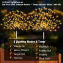 echosari Solar Garden Lights Outdoor, Total 6 Pack 720 LED Firework Lights with Auto On/Off 8 Modes IP65 Waterproof Landscape Light for Outdoor Yard Pathway Garden Decor (Warm White)