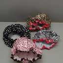 TCOTBE 4 Pieces Shower Cap for Women, Elastic and Reusable, Environmental Protection Hair Bath Caps, Double Waterproof Layers Bathing Hat