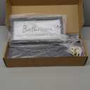 WOPITUES Floating Shelves for Wall Decor Sign, Bathroom Organizers and Storage, Bathroom Shelves Over Toilet with Metal Guardrail-Black