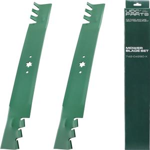 UDC Parts 942-04290 Mower Blades Replacement for 46 Inch Cub Cadet XT1 LT46 6 Point Star 942-04290A LTX 1045 1046 XT2 LX46 742-04290-X 942-04244A Craftsman / 2 Pack Mulching Gator