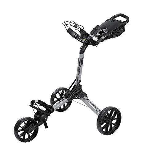 Bag Boy Nitron 3 Wheel Golf Push Cart, Easy 1 Step Open and Fold, Scorecard Console, Beverage Holder, Mobile Device Holder, Handle Mounted Parking Brake,