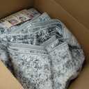 CHAMPLANT Area Rug 9x12 Washable Gray Vintage Traditional Mat Distressed Indoor Foldable Thin Retro Accent Floral Non Slip Carpet for Living Room Dining Room Office