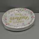 50 Pcs Wildflower Happy Mother's Day Paper Plates 10" X 12" Large Disposable Happy Mothers Day Party Decoration Heavy Duty Floral Butterfly Dessert Plates for Mother's Day Party Supplies