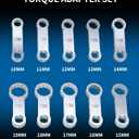 DPTOOL 10 Piece Torque Adapter Set Metric 12 Point Box End Torque Adapter Extension Set 3/8'' Drive Torque Wrench Extension Adapter Set 10mm-19mm for Torquing Bolts or Nuts from Hard-to-reach Areas