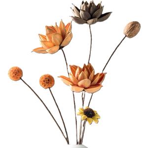 Artisanal Dried Flower Decor - Separable Flower Heads and Stems for Custom Arrangement,Zero Maintenance, Timeless Elegance for Parties, Events, and Home Styling 0006