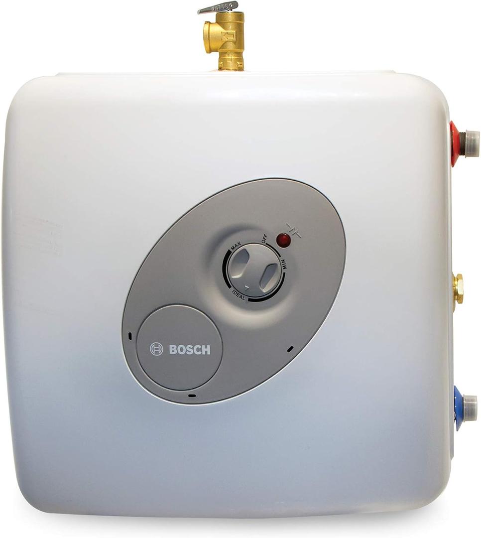 Bosch Electric Mini-Tank Water Heater Tronic 3000 T 7-Gallon (ES8) - Eliminate Time for Hot Water - Shelf, Wall or Floor Mounted