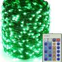 ER CHEN Dimmable LED String Lights,165Ft 500 LEDs Copper Wire Starry String Lights with Remote Control and Adapter for Seasonal Decorative Christmas Holiday, Wedding, Parties(Green)