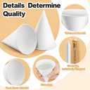 Roshtia 2400 Pcs Paper Cone Cups Thicken Disposable Cone Cups for Shaved Ice, Slushies Water Cooler Dispenser, White (4 oz)