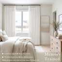 Beige White Pinch Pleated Linen 98 Inch Curtains 2 Panels Set for Living Room Bedroom Boho Farmhouse Memory Training Semi Sheer Light Filtering Window Drapes with Hooks & Rings for Dining Room 50x98