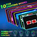 ToLuLu RGB Wireless Charging Gaming Mouse Pad, 7.5/10/15W 10 Light Modes LED Mouse Pad Computer Keyboard Mat Mousepad, 800x300x4MM Extended Large Big Desk Pad Desk Mat, Game Console Buttons Black