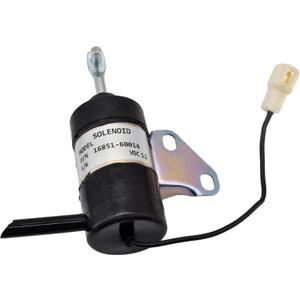 16851-60014 Fuel Shut Off Solenoid Compatible with Kubota BX2230D BX1500D BX1800D RTV900R RTV900T B7410D Z482 Z602 D722 D902 D782 D622 Z402 Replacement for 16851-60012 052600-4531 12VDC