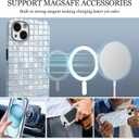 for iPhone 15 Mosaic Stained Glass Phone Case, Cute Aesthetic Plaid Cover for Women Girls Men, Magnetic Trendy Slim Fit Silicone Scratch-Resistant Shockproof Protection Cover - Light Blue Lattice