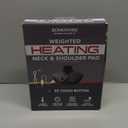 Berkshire Weighted Heating Pad  Faux Suede Fleece Electric Heat Pad for Neck, Shoulder & Back Pain Relief, 4 Heat Settings, Auto Shut-Off, Therapeutic Warmth, Cream, 23" x 15.3"