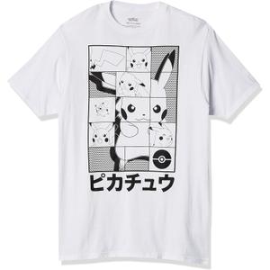 Pokemon Men's Pokmon Pikachu Japanese Puzzle Power T-Shirt, White, 3XL