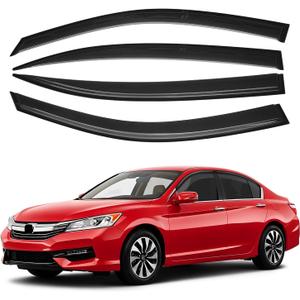 Canvcle Accord Rain Guards - Window Visors for Honda Accord 2013-2017, Outside-Mount Tape-On Side Window Wind Deflectors for Accord Accessories, Vent Visors Shades Rainproof 4PCS