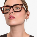 livho Oversized Blue Light Blocking Glasses for Woman  Rectangle Fashion Glasses for Computer, Chic Preppy Frame