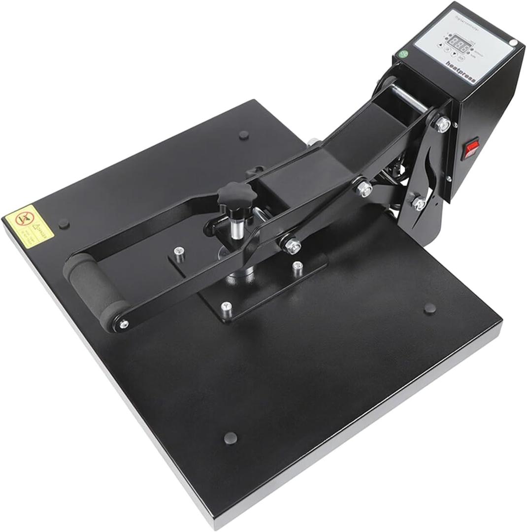 Heat Press Machine for T Shirts, 110V 1400W Professional Heat Press Machine with Digital Controller, Pressure Adjustable T Shirt Press Machine with Short-Circuit Protection, Heat Press for Garments