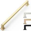 6 Pack 7.5 Inch Cabinet Handles - Brushed Brass Kitchen Pulls - Gold Hardware for Cabinets (7.5"/192MM Hole Center)