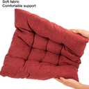 POMIU Rocking Chair Cushion Chair Cushions Chair Pad Chair Pads Sets Indoor Back Seat Cushion Office Chair Desk Chair Dining Chairs Home Kitchen Chair Room (Bordeaux Red)