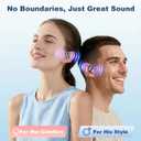 Open Ear Headphones, Bluetooth 5.4 Headphones Sports, Premium Sound with HD Mic Wireless Earbuds, 60H Long Battery Life, IP54 Water-Resistant, Lightweight Comfort Earphones for Running, Travel, Work