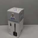 MR.SIGA Toilet Bowl Brush and Holder, Premium Quality, with Solid Handle and Durable Bristles for Bathroom Cleaning, Black, 1 Pack (One Size)